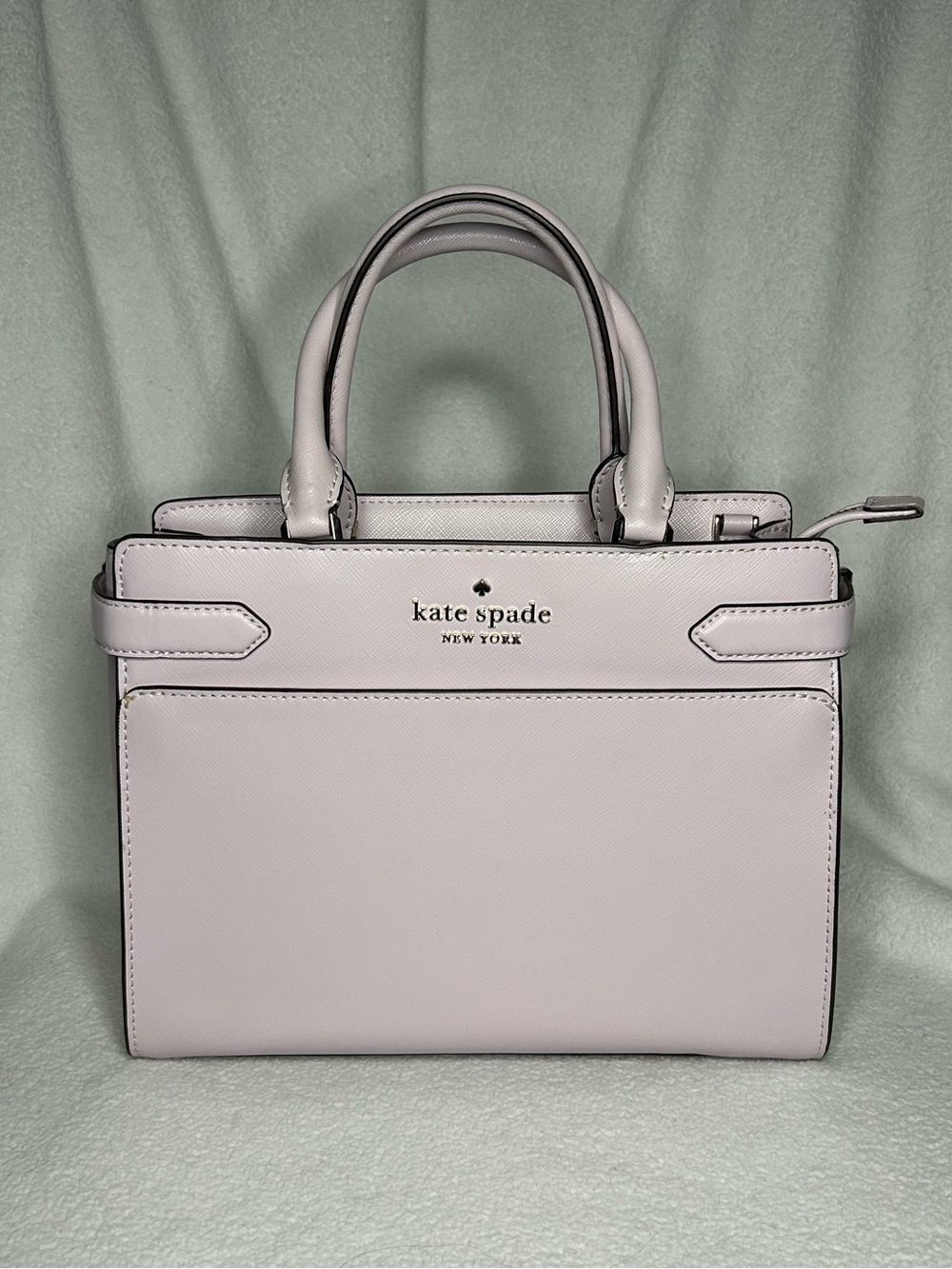 kate spade Light Lavender Leather Satchel with Gold Logo